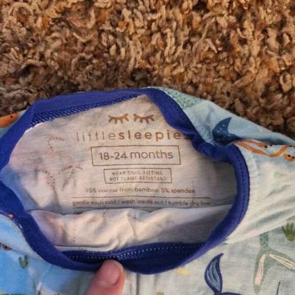 Little Sleepies Marine Life 18-24 Month Two Piece Pajamas - Picture 3 of 5